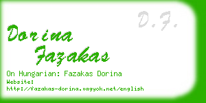 dorina fazakas business card